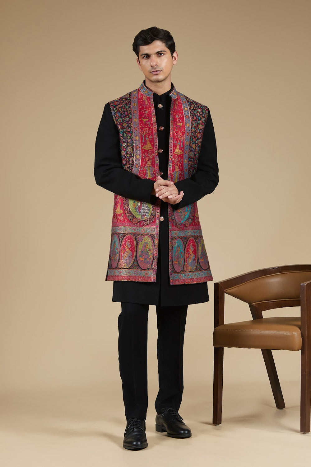 Pehraav Multicolor Panel Jacket Set
