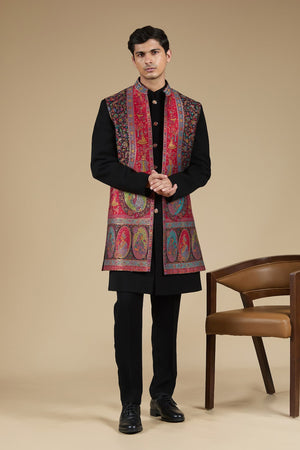 Pehraav Multicolor Panel Jacket Set
