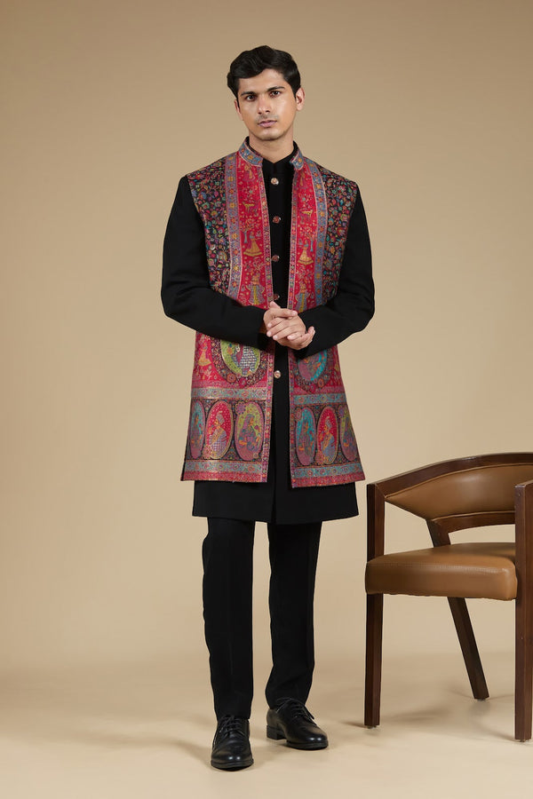 Pehraav Multicolor Panel Jacket Set
