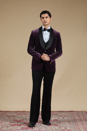 The Royal Plum Velvet Tuxedo