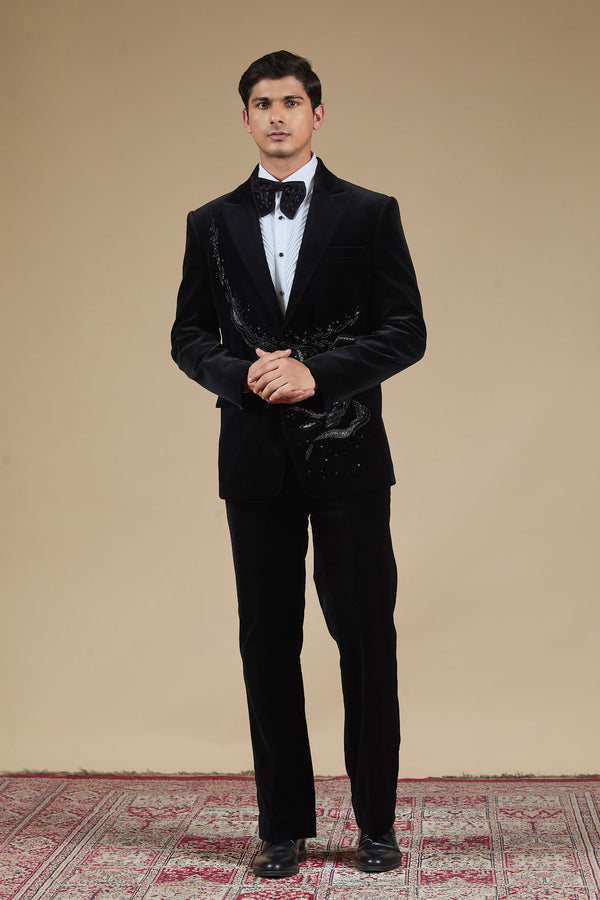 Midnight Noir Velvet Blazer