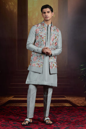 Mist Garden Raw Silk Bundi Set