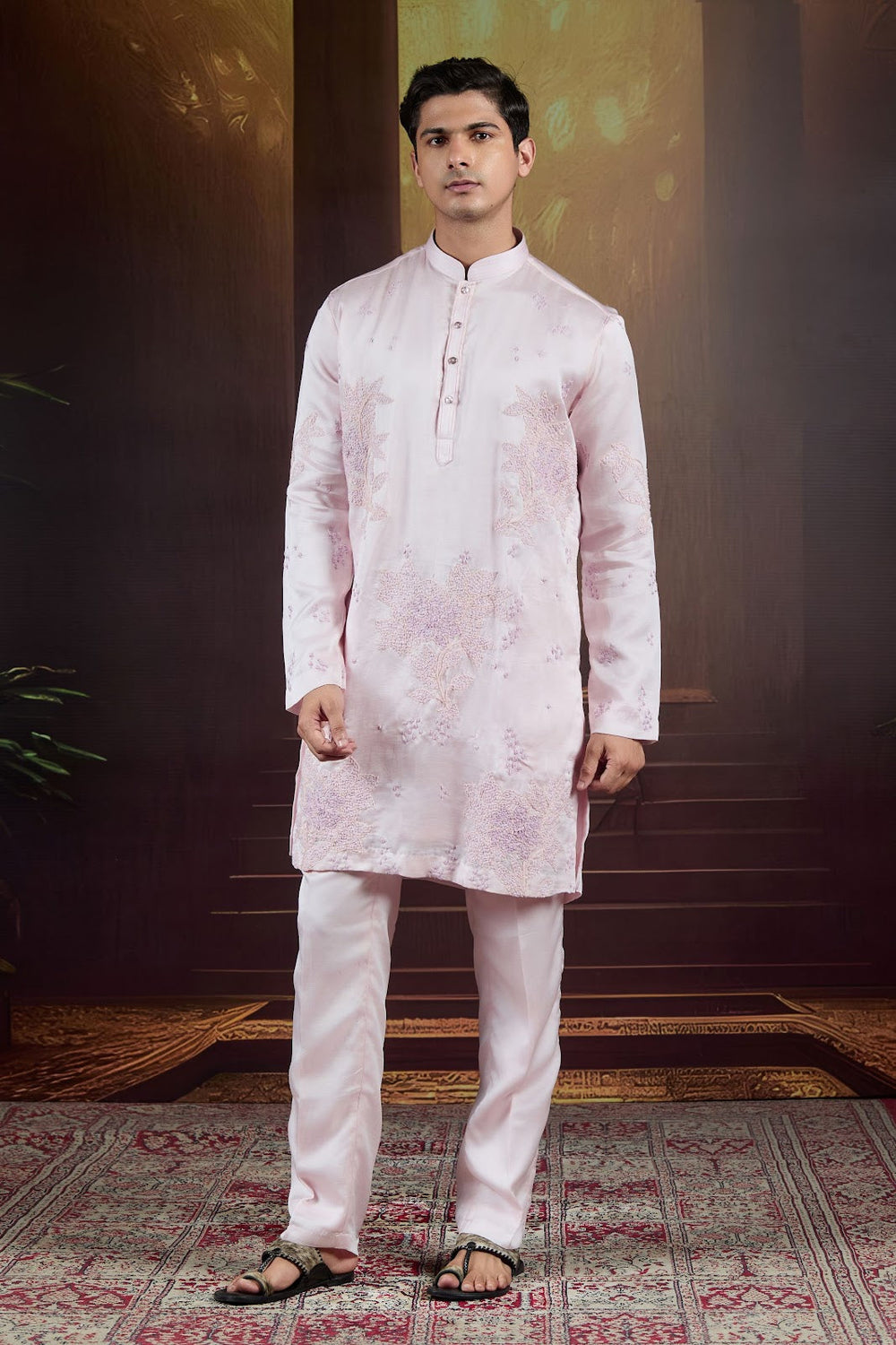 Pastel Whisper Silk Kurta Set