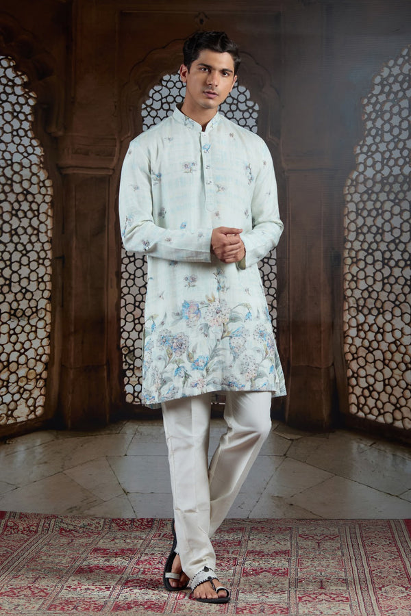 Ivory Sky Digital Print Kurta