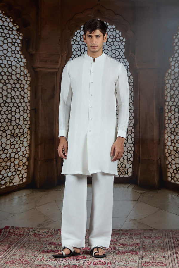 Storm Ink Hand-Knotted Kurta