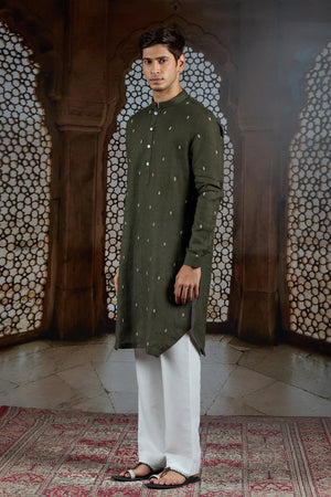 Sage Frost Embroidered Kurta