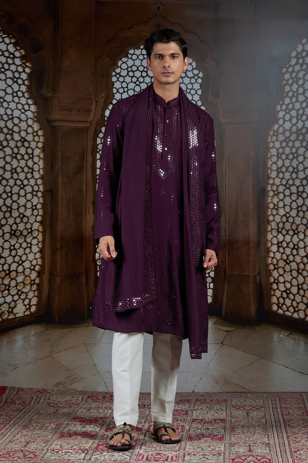 Cloud Beige Digital Print Kurta