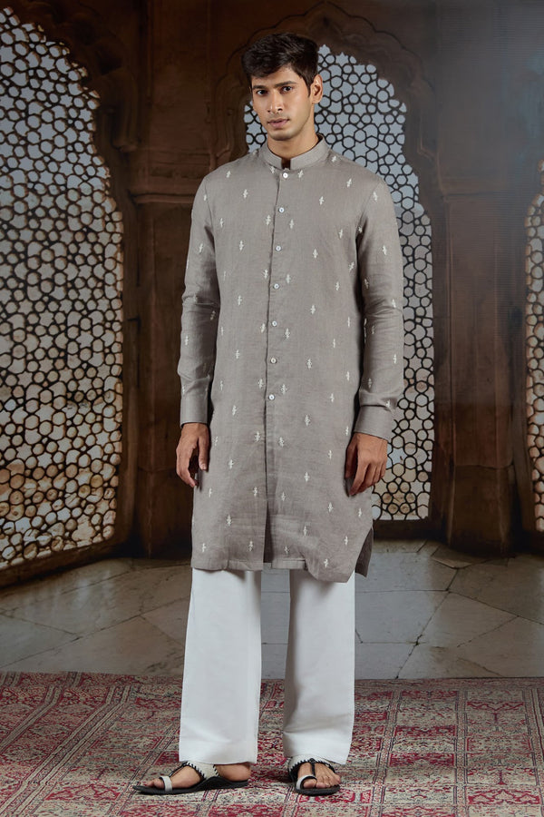 Midnight Aubergine Mirror Kurta Set