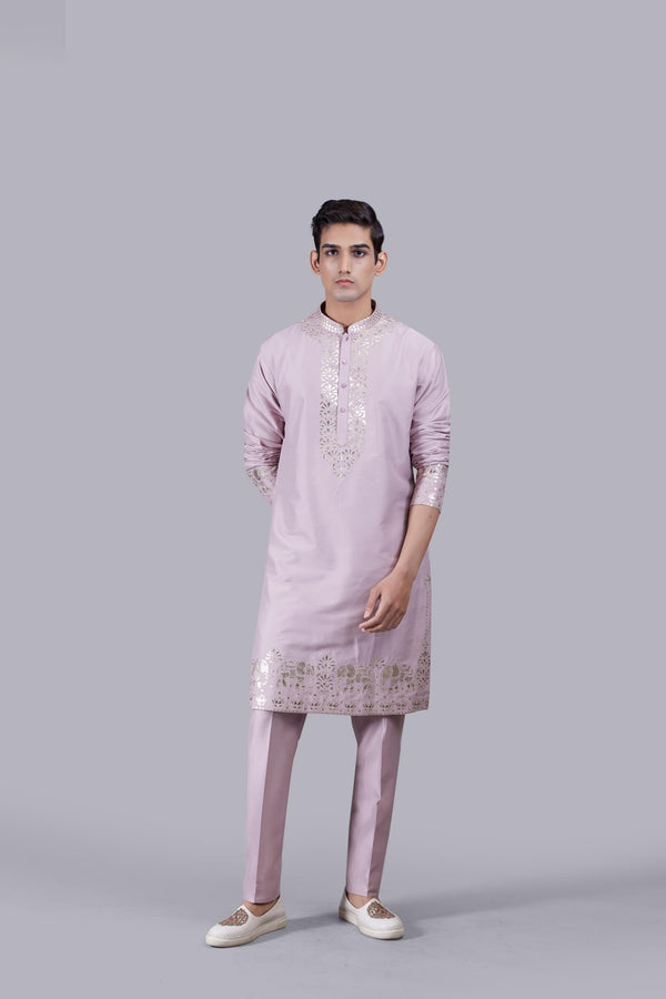 LILAC SILK KURTA SET