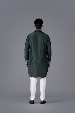 Regal Bottle Green Kurta Set