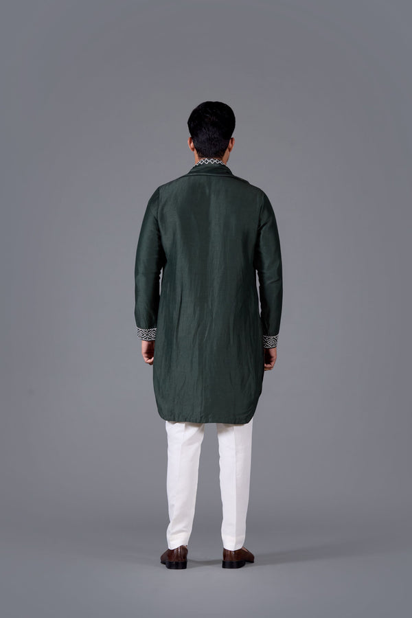 Regal Bottle Green Kurta Set