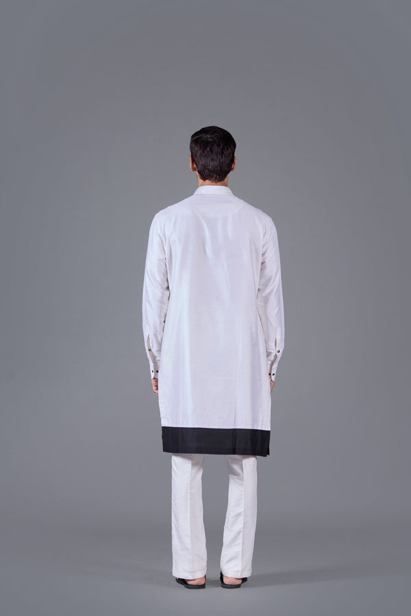 Opal Gleam Linen Silk Kurta