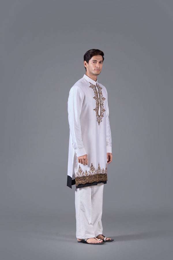 Opal Gleam Linen Silk Kurta