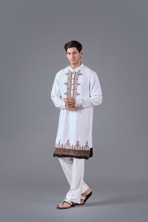 Opal Gleam Linen Silk Kurta