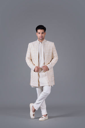 Champagne Royale ivory indo-western