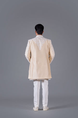 Champagne Royale ivory indo-western