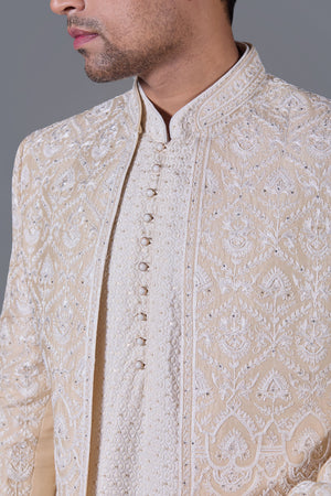 Champagne Royale ivory indo-western