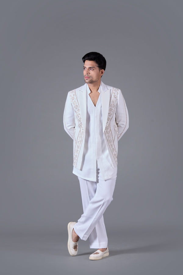 Celestial Charm White Indo-western