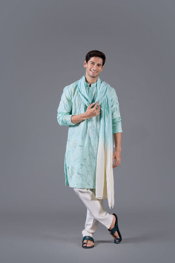 Neptune Glow Kurta Set with Dupatta