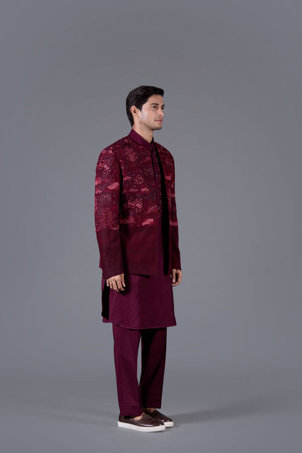 Imperial Garnet Ensemble Indo-Western set