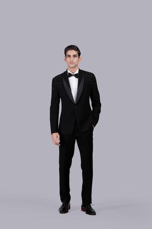 BLACK BOOMARIYO DIAMOND WORK SUIT