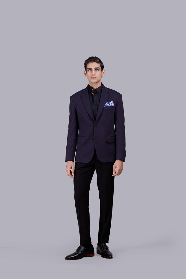 WINEITALIAN WOOL PLAIN BLAZER