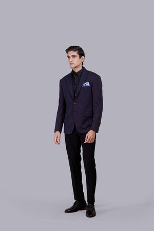 WINE ITALIAN WOOL PLAIN BLAZER