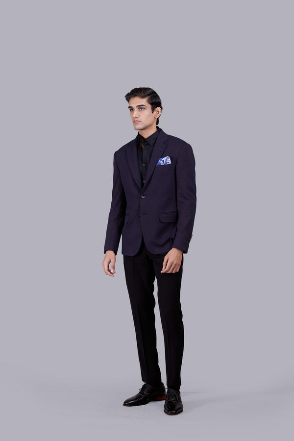 WINE ITALIAN WOOL PLAIN BLAZER